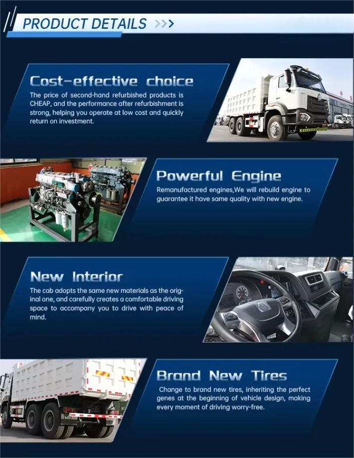 HOWO 6×4 Cargo Used Dump Truck Efficient Unloading and Customized Options Available