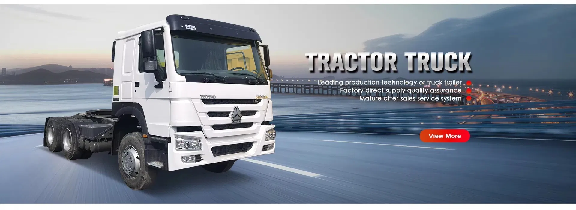 Heavy Duty 6X4 Prime Mover 375HP Tractor Truck for Trailer Transport